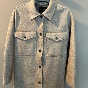 Banana Republic Gray Utility Jacket (shacket) oversized